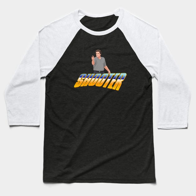 SHOOTER Baseball T-Shirt by BodinStreet